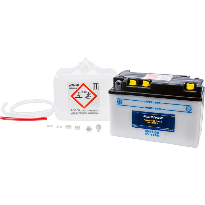 Conventional 6V Standard Battery with Acid Pack , 1978 Kawasaki KE250