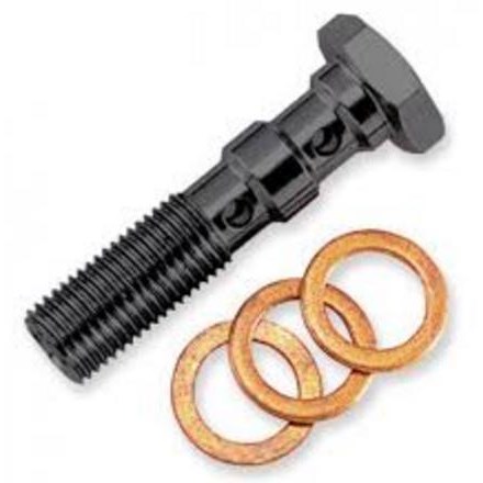 Ebony 3/8in.-24 Double Banjo Bolt, 2007 Kawasaki ZX1000 Ninja ZX-10R
