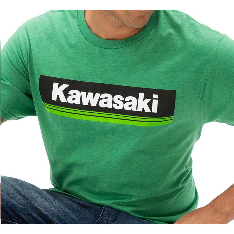 Kawasaki 3 Green Lines T-Shirt K000-2578-GNSM, Holzhauers
