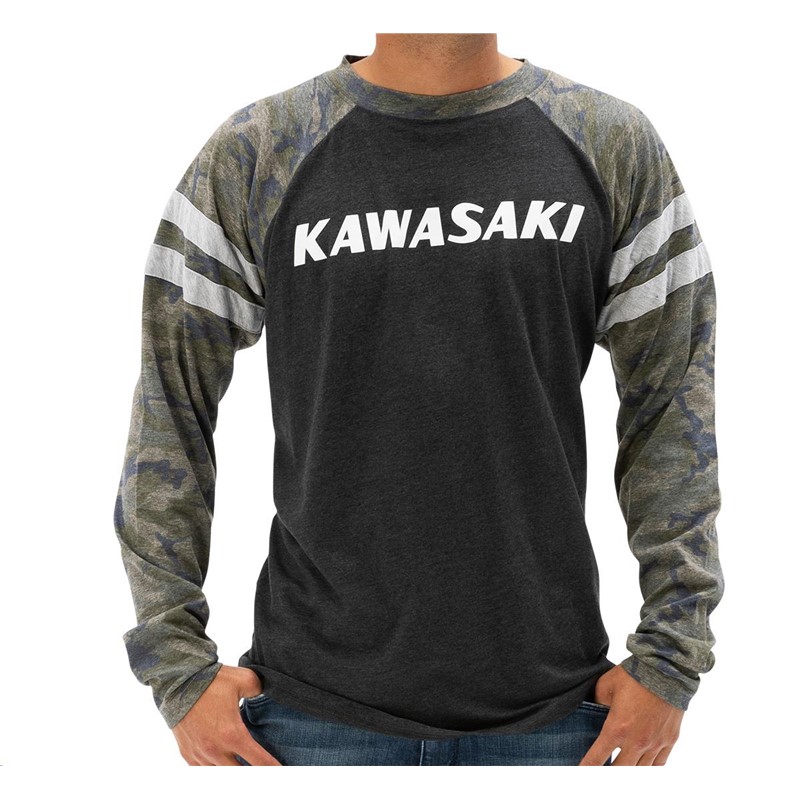Kawasaki Heritage Camo Logo Long Sleeve T-Shirt K000-2028-CHSM