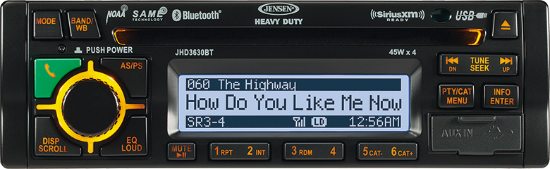 JENSEN Heavy Duty AM/FM/CD/USB/WB/ Bluetooth®/iPhone®/iPod
