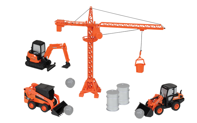Diecast Construction Equipment & Crane Playset 77700-10060