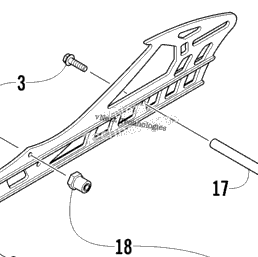 2013 Arctic Cat M 800 153 BLACK (S2013M8H3EUSB) Slide Rail And