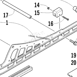 2013 Arctic Cat M 800 153 BLACK (S2013M8H3EUSB) Slide Rail And