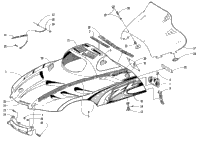 1999 Arctic Cat ZL 500 (99ZLB) Hood And Windshield Assembly