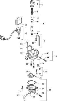 2012 Arctic Cat 90 2X4 DVX ORANGE (A2012KSB2BUSK) Carburetor