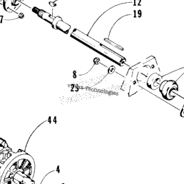 1997 Arctic Cat ZRT 600 (97ZRF) Drive Train Shafts And Brake