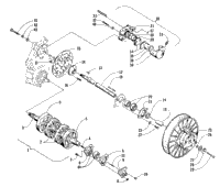 1997 Arctic Cat ZR 440 (97ZRA) Drive Train Shafts And Brake
