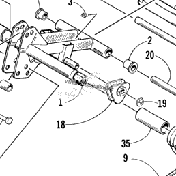 1999 Arctic Cat ZR 500 (99Z5A) Rear Suspension Rear Arm Assembly