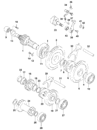 1998 Arctic Cat 300 4X4 (98A4C) Secondary Transmission Assembly
