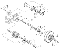 1999 Arctic Cat ZL 500 EFI (99ZLG) Drive Train Shafts And Brake