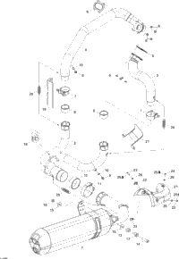 2008 Can-Am Spyder GS 990 Semi-Automatic Exhaust System