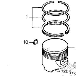 Honda Engines G300 PB6 Piston | CyclePartsNation Honda Parts Nation