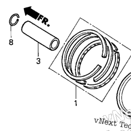 Honda Engines GX610 QZE Piston (1) | CyclePartsNation Honda Parts