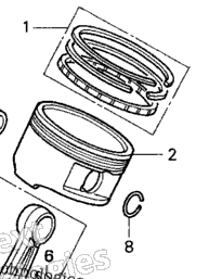 Honda Engines GX610 QDF2 Piston (1) | CyclePartsNation Honda Parts
