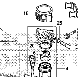 Honda Marine BF250A XXA Water Separator@Fuel Strainer | Babbitts