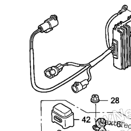 Honda Marine BF90AY XRTA Regulator + Starter Cable