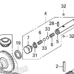 Honda Marine BF250A XXA Propeller Shaft | CyclePartsNation Honda