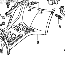 2007 Honda TRX420TEA FOURTRAX RANCHER ES Rear Fender | Babbitts