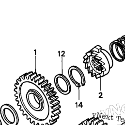 1996 Honda XR400RA Kick Starter Spindle | Babbitts Honda Parts House