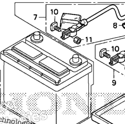 その他 HONDA EM3800 Honda Power Equipment EM3800SX AC Battery@Battery Tray Kit