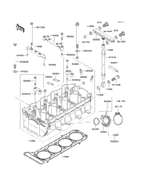 1996 Kawasaki NINJA ZX-11 (ZX1100-D4) Cylinder Head