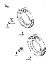 1989 Kawasaki NINJA ZX-7 (ZX750-H1) Tires | KawasakiPartsPitstop.com