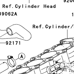 2005 Kawasaki NINJA ZX-6R (ZX636-C1) Water Pipe | Babbitts