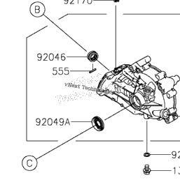 2019 Kawasaki TERYX4 (KRT800GKFA) Drive Shaft-Rear | Babbitts