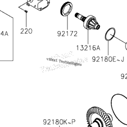 2019 Kawasaki TERYX4 (KRT800GKFA) Drive Shaft-Rear | Babbitts
