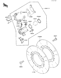 RT-56890 専用ページ 1986 Kawasaki Ninja (ZX900-A3) Front Brake | Babbitts