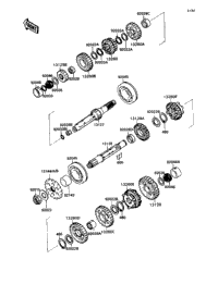 1989 Kawasaki NINJA ZX-7 (ZX750-H1) Transmission | Babbitts