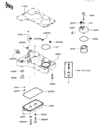 1984 Kawasaki GPz 750 Turbo (ZX750-E1) Breather Cover/Oil Pan