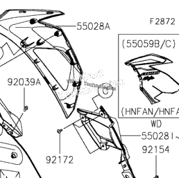 2022 Kawasaki Ninja 400 (EX400HNFAL) Cowling Lowers | Babbitts