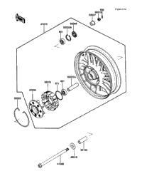 1988 Kawasaki VOYAGER XII (ZG1200-B2) Rear Hub | Babbitts Kawasaki