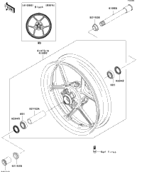 2009 Kawasaki NINJA ZX-6R (ZX600R9FA) Front Wheel | Babbitts