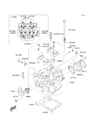 2003 Kawasaki KFX400 (KSF400-A1) Cylinder Head | Babbitts Kawasaki