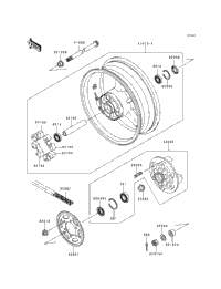 1998 Kawasaki NINJA ZX-6R (ZX600-G1) Rear Wheel/Chain | Babbitts