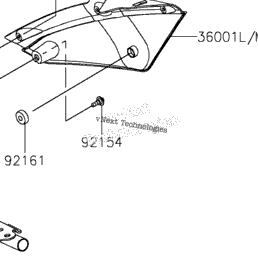 2024 Kawasaki KLX300 (KLX300FRFNL) Side Covers/Chain Cover