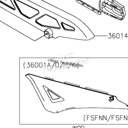 2024 Kawasaki KLX300 (KLX300FRFNL) Side Covers/Chain Cover