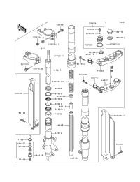 1994 Kawasaki KDX250 (KDX250-D4) Front Fork@ (Kdx250-D2/D3/D4