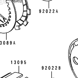 1989 Kawasaki KDX200 (KDX200-E1) Clutch | Babbitts Kawasaki Parts