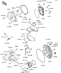 2006 Kawasaki NINJA ZX-14 (ZX1400A6F) Engine Cover(S) | Babbitts