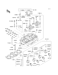 1990 Kawasaki NINJA ZX-6 (ZX600-D1) Cylinder Head | Babbitts