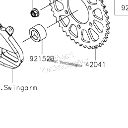 2024 Kawasaki Ninja ZX-6R (US) (ZX636KRFAL) Rear Wheel/Chain