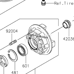 2024 Kawasaki Ninja ZX-6R (US) (ZX636KRFAL) Rear Wheel/Chain