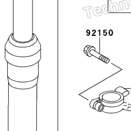 1997 Kawasaki KE100 (KE100-B16) Front Fork | Babbitts Kawasaki