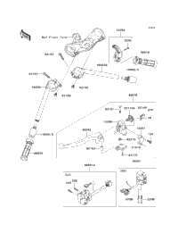 2009 Kawasaki NINJA ZX-10R (ZX1000E9FA) Handlebar