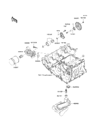 2008 Kawasaki NINJA ZX-10R (ZX1000E8F) Oil Pump/Oil Filter