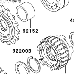 2000 Kawasaki NINJA ZX-12R (ZX1200-A1) Transmission | Babbitts
